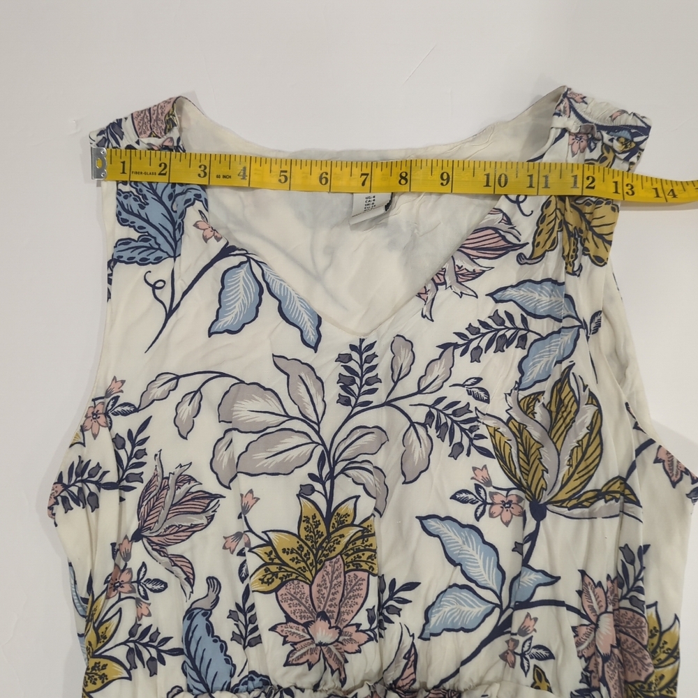 Rachel Zoe White Floral Sleeveless Dress Knee Length Women's 4 Easter Spring - Picture 13 of 16